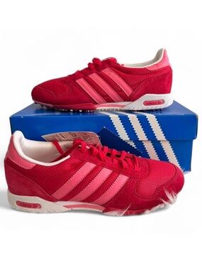 adidas Red and Pink Retro Trainer Sneakers